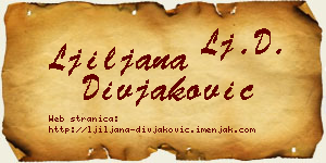 Ljiljana Divjaković vizit kartica